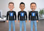 custom group figurine from photo, personalized corporate team figure gift